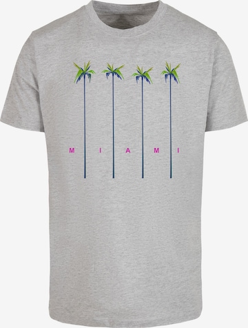 MT Men Shirt 'Miami Palms' in Grau: Vorderseite