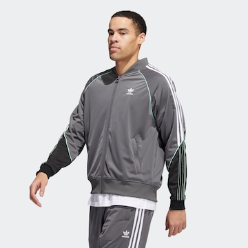 ADIDAS ORIGINALS Between-Season Jacket 'Tricot Sst' in Grey: front