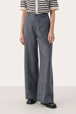 Part Two Wide leg Broek 'Ninnes' in Blauw