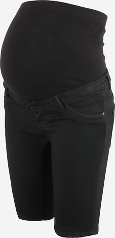 Only Maternity Skinny Farkut 'Rain' värissä musta: etupuoli