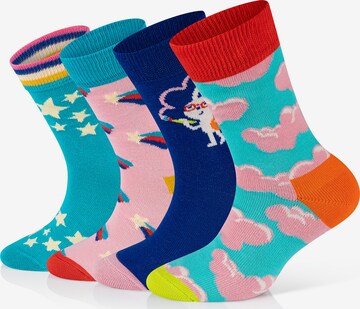 Happy Socks Socken 'Kids Shooting Star' in Mischfarben: predná strana