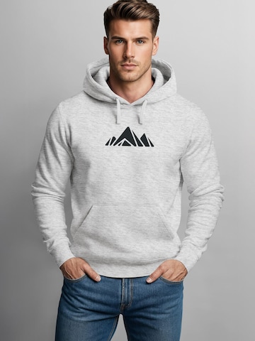 Neverless Sweatshirt 'Berg Polygon' in Grau