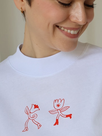 Kultgut Shirt 'HEY Summer!' in White