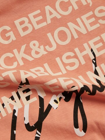 JACK & JONES Tričko 'ARUBA' - oranžová