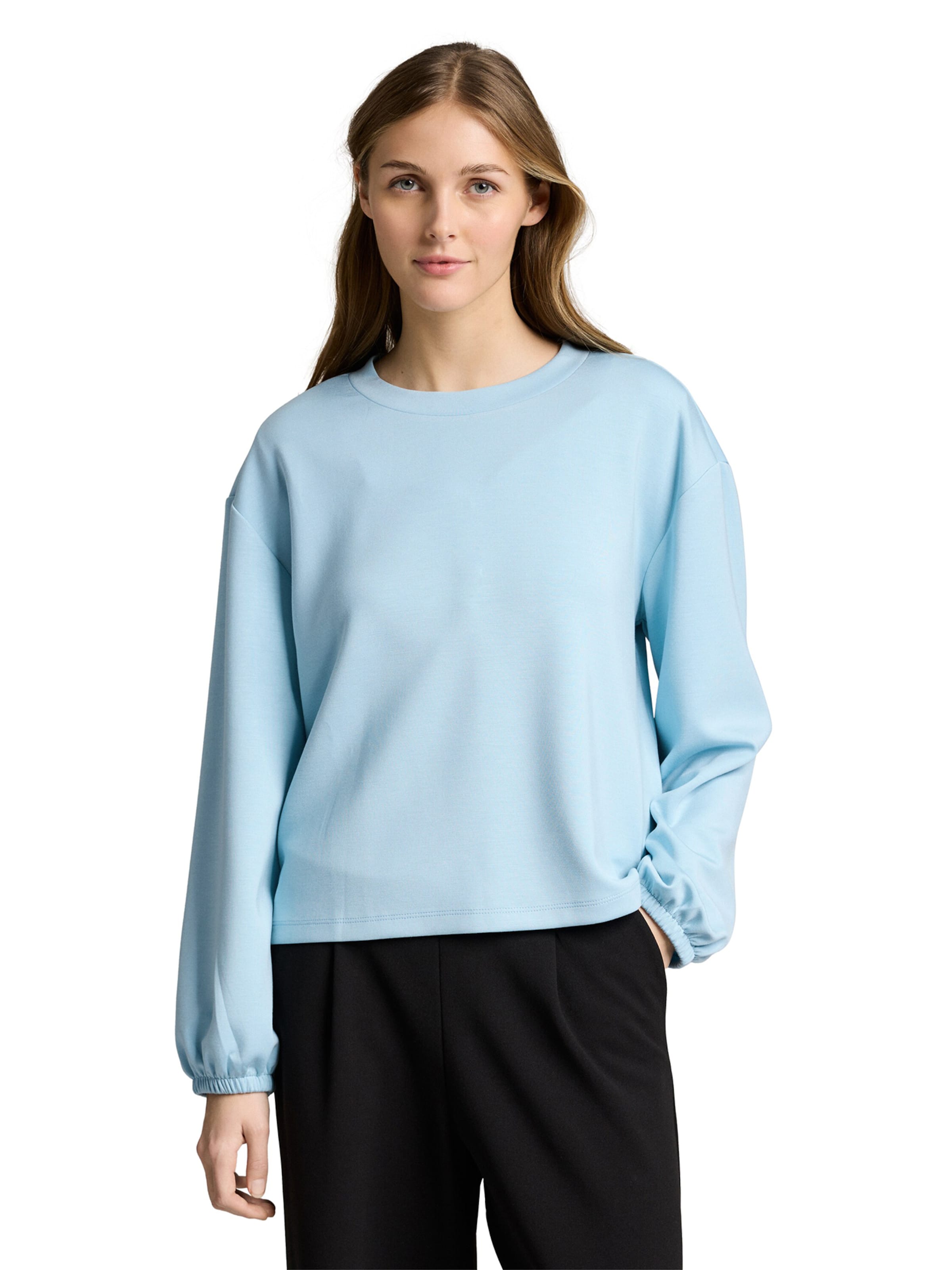 TOM TAILOR DENIM Tričko – modrá: přední strana