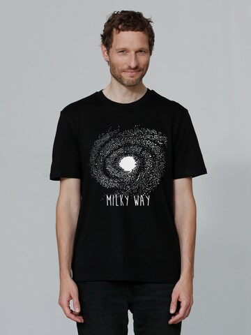 T-Shirt 'Milky way' Watapparel en noir : devant