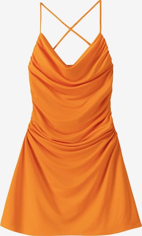 BershkaHaljina - narančasta boja: prednji dio
