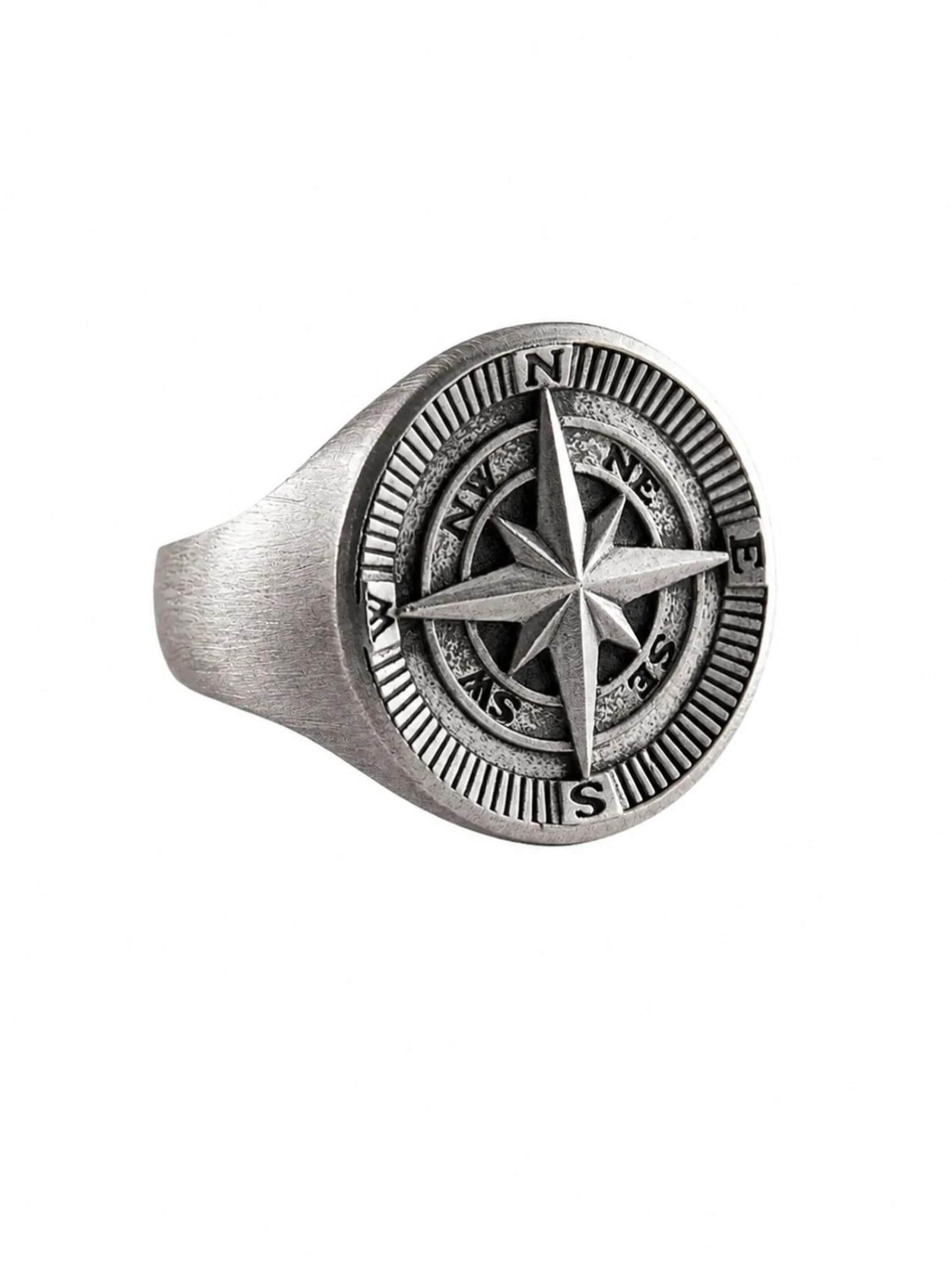 Anello 'Compass Polar Star' di REYTEL in argento: frontale