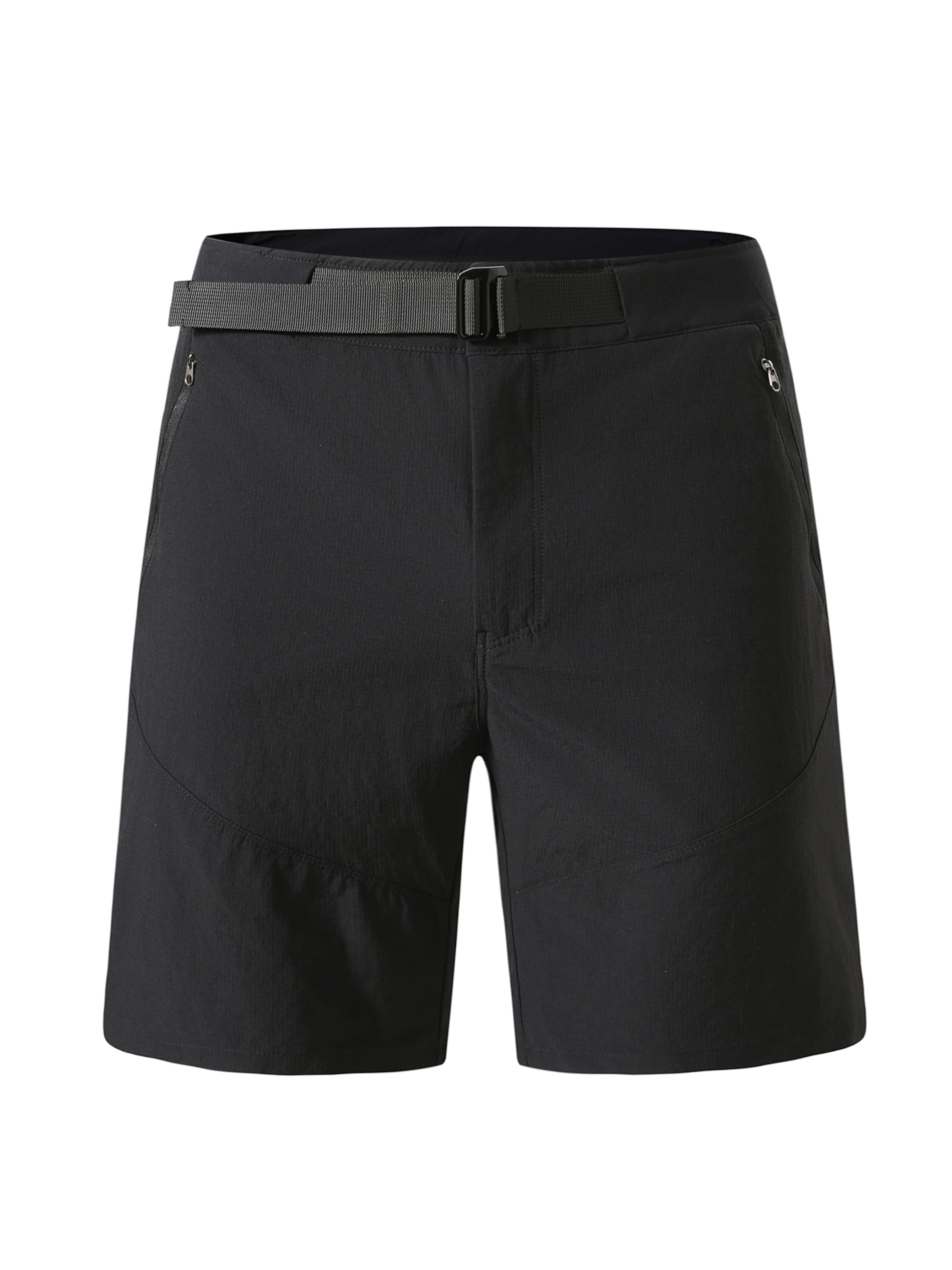 YOUTHUP Regular Workout Pants 'Zippfach' in Black: front