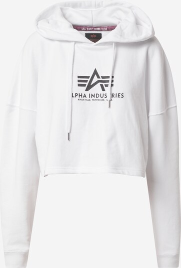 ALPHA INDUSTRIES Блузон с качулка в черно / бяло, Преглед на продукта