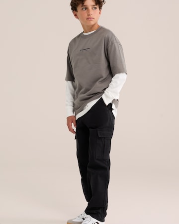 juoda WE Fashion Laisvas Džinsai