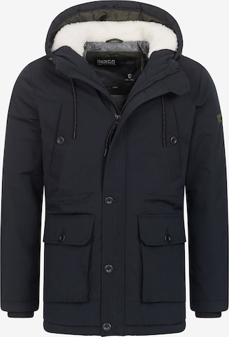 INDICODE JEANS Winter Jacket 'West' in Black: front