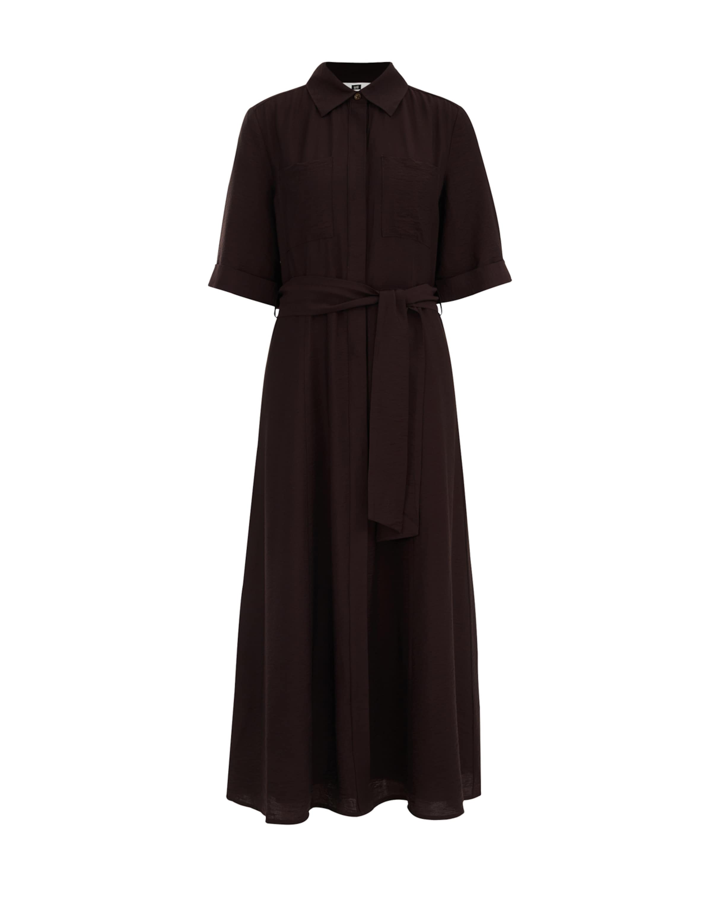 WE Studio Košilové šaty – hnědá: přední strana