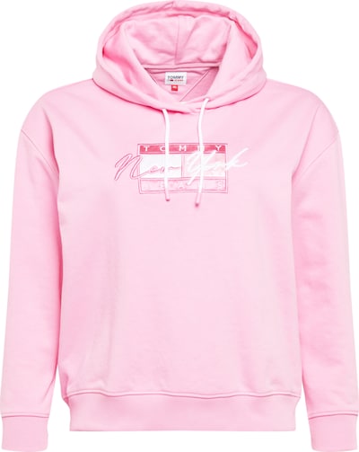 Tommy Jeans Curve Sweat-shirt en rose clair / blanc, Vue avec produit