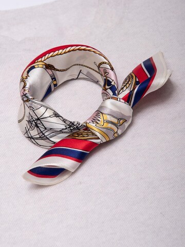 MayTree Scarf 'Seidentuch quadratisch Segelboot 53x53 rot' in Red