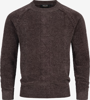 INDICODE JEANS Trui 'INOlio' in Bruin: voorkant