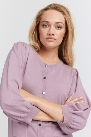 PULZ Jeans - Casaco de malha em roxo