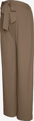 Wide Leg Pantalon 'MLSELIMA' MAMALICIOUS en gris : devant
