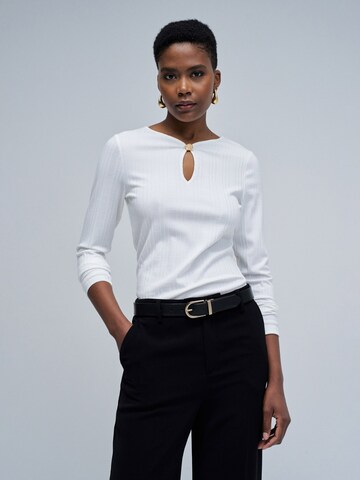 T-shirt Salsa Jeans en blanc : devant