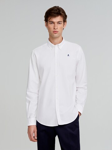 Scalpers Regular fit Button Up Shirt in White