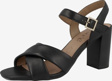 CAPRICE Sandals in Black: front