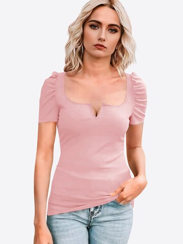 Imily Bela Majica | roza barva: sprednja stran