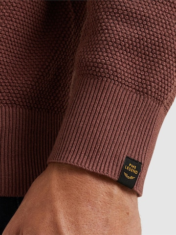 PME Legend Tröja 'Pullover with waffle texture' i brun