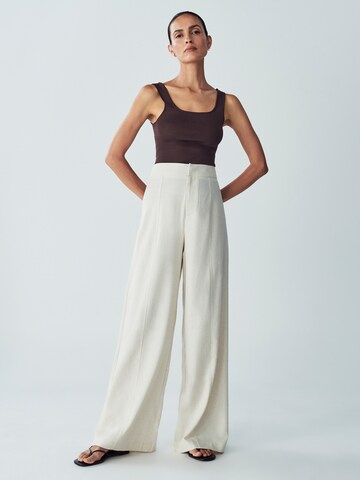 Wide leg Pantaloni 'Dayton' di Willa in beige: frontale