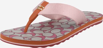 COACH T-Bar Sandals 'Zoe' in Pink: front