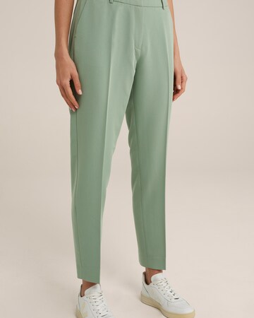 Coupe slim Pantalon à plis WE Fashion en vert