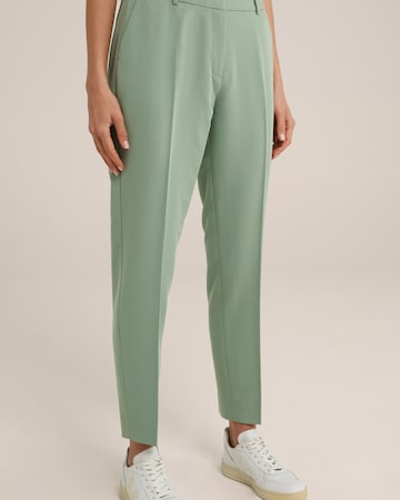 WE Fashion Slimfit Pantalon in Groen