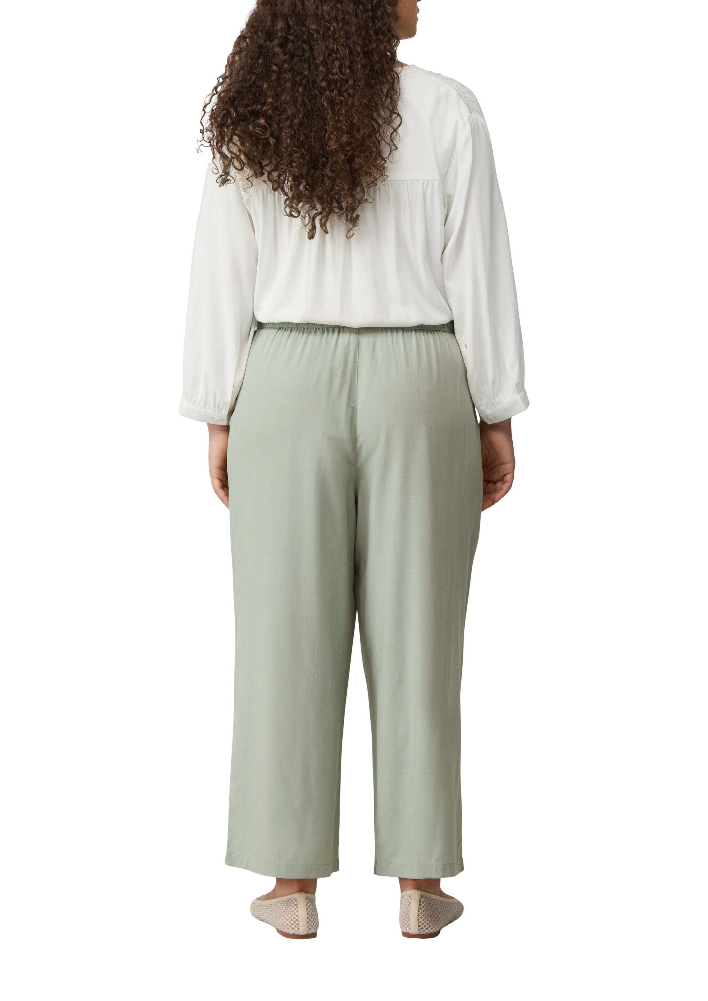 Wide Leg Pantalon QS en vert