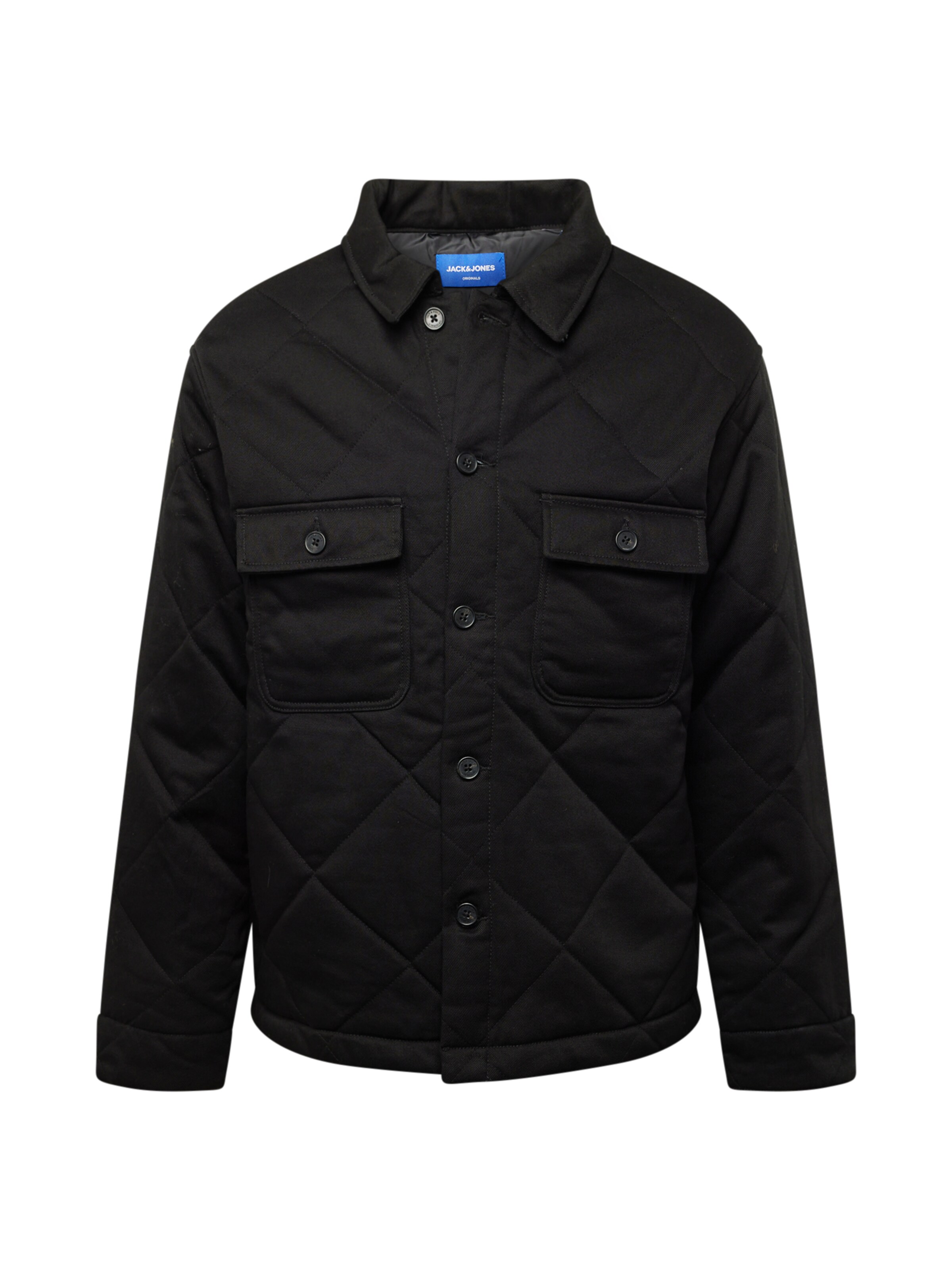 JACK & JONES Rovný strih Prechodná bunda 'BAXTER' - Čierna: predná strana