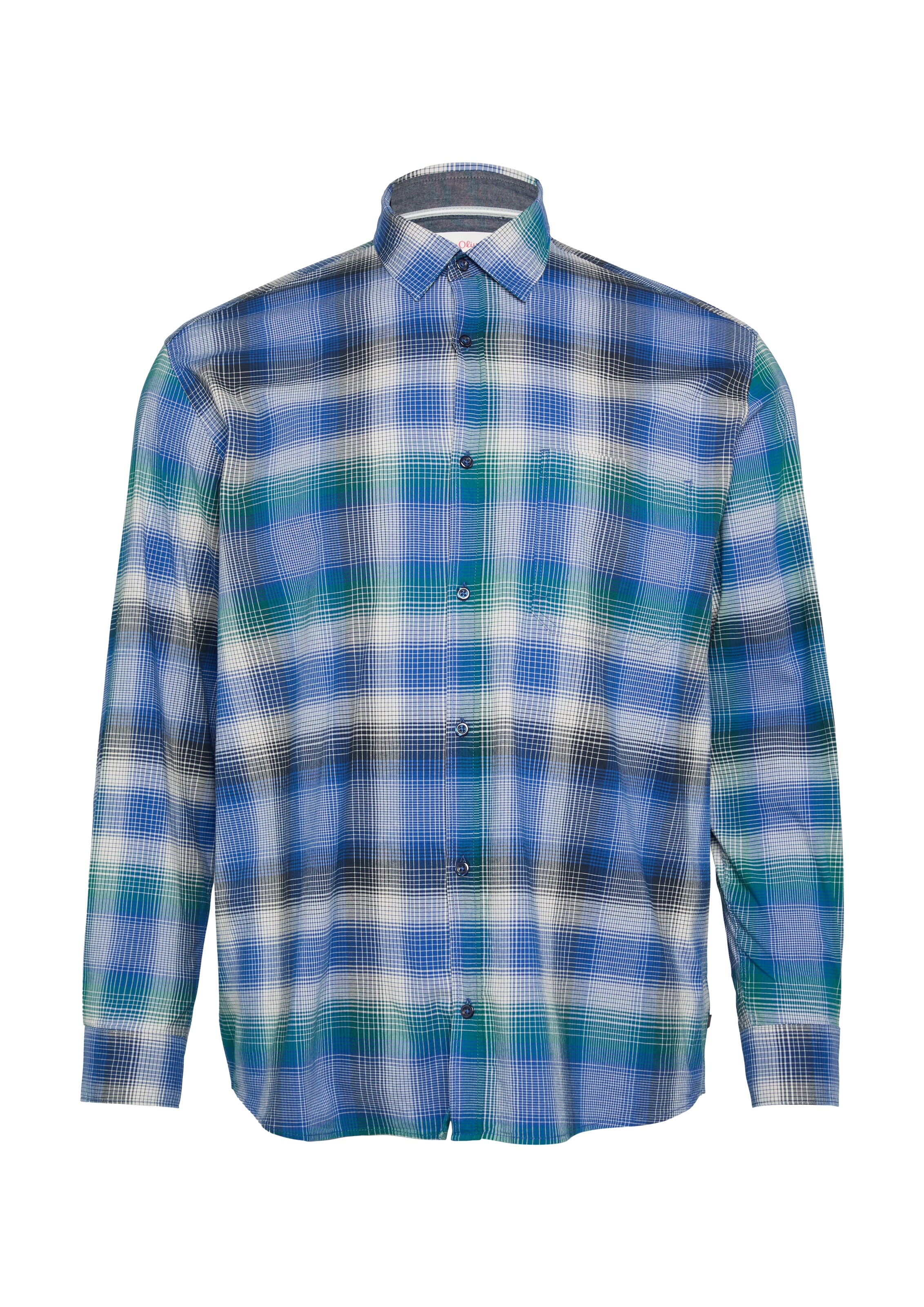 s.Oliver Men Big Sizes Regular Fit Hemd in Blau: Vorderseite