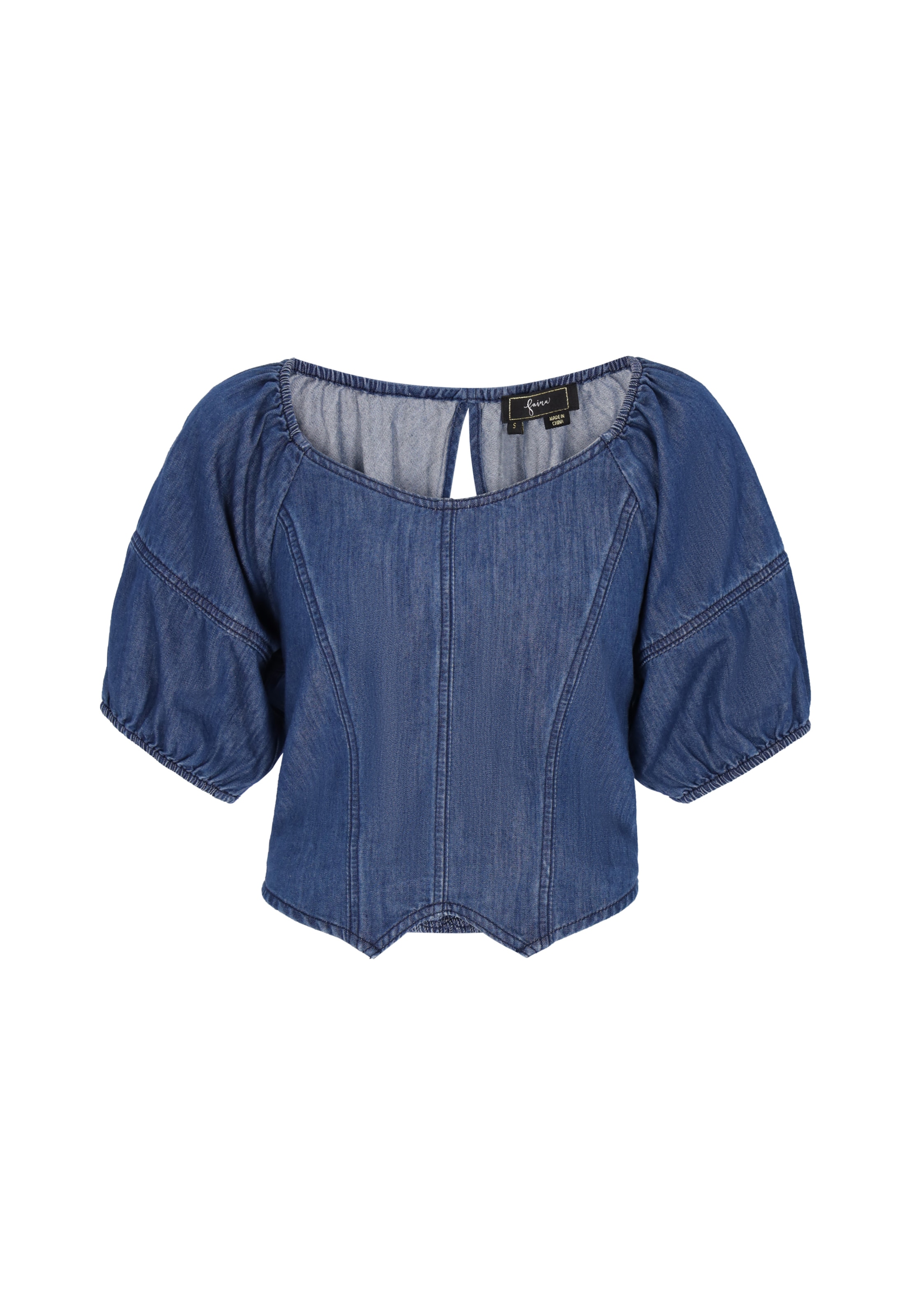 faina Bluse in Blau: Vorderseite