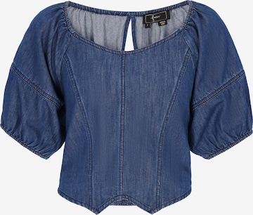 faina - Blusa en azul: frente