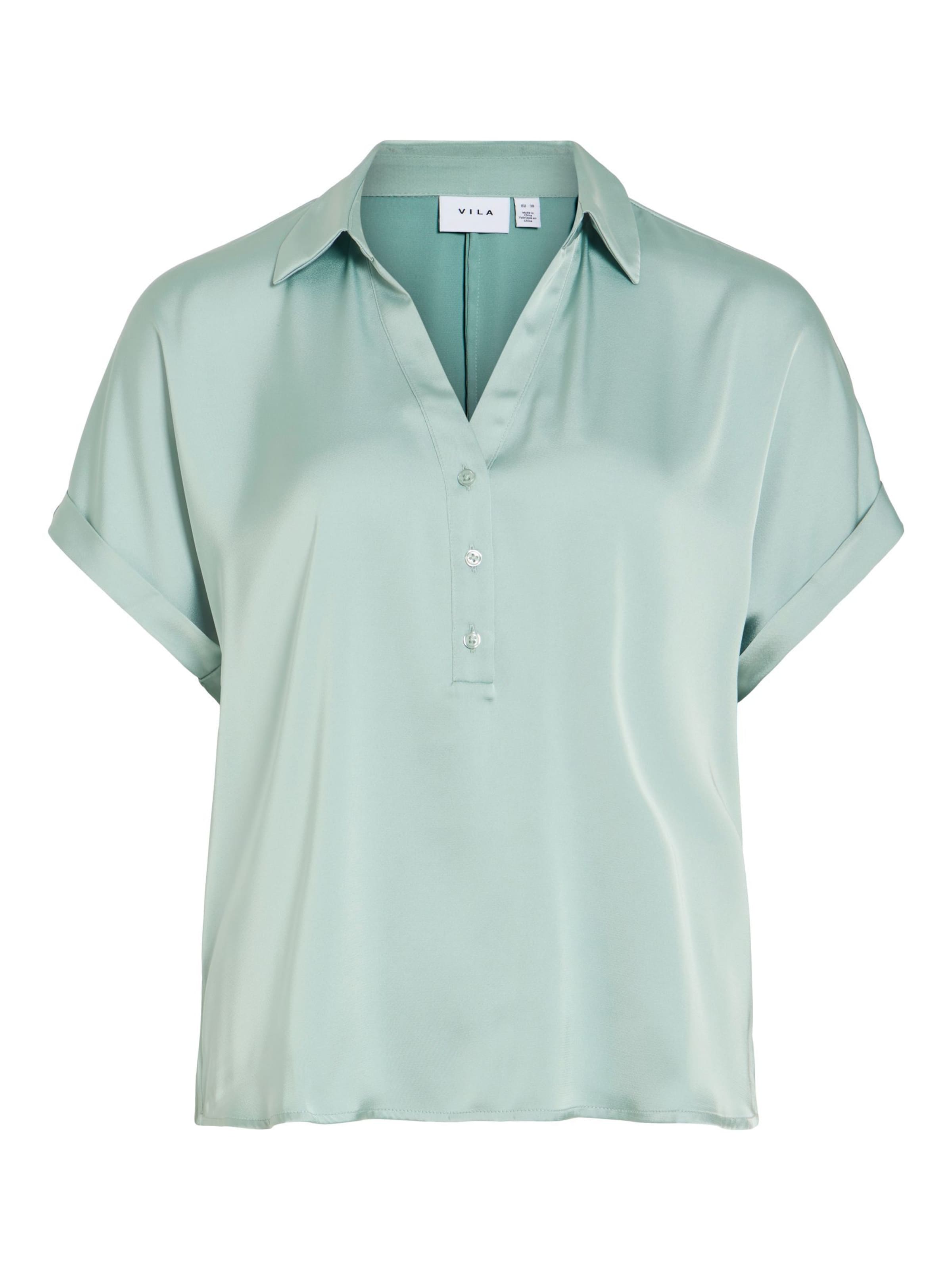 VILA Bluse 'VIEnna Ravenna' in Blau: Vorderseite