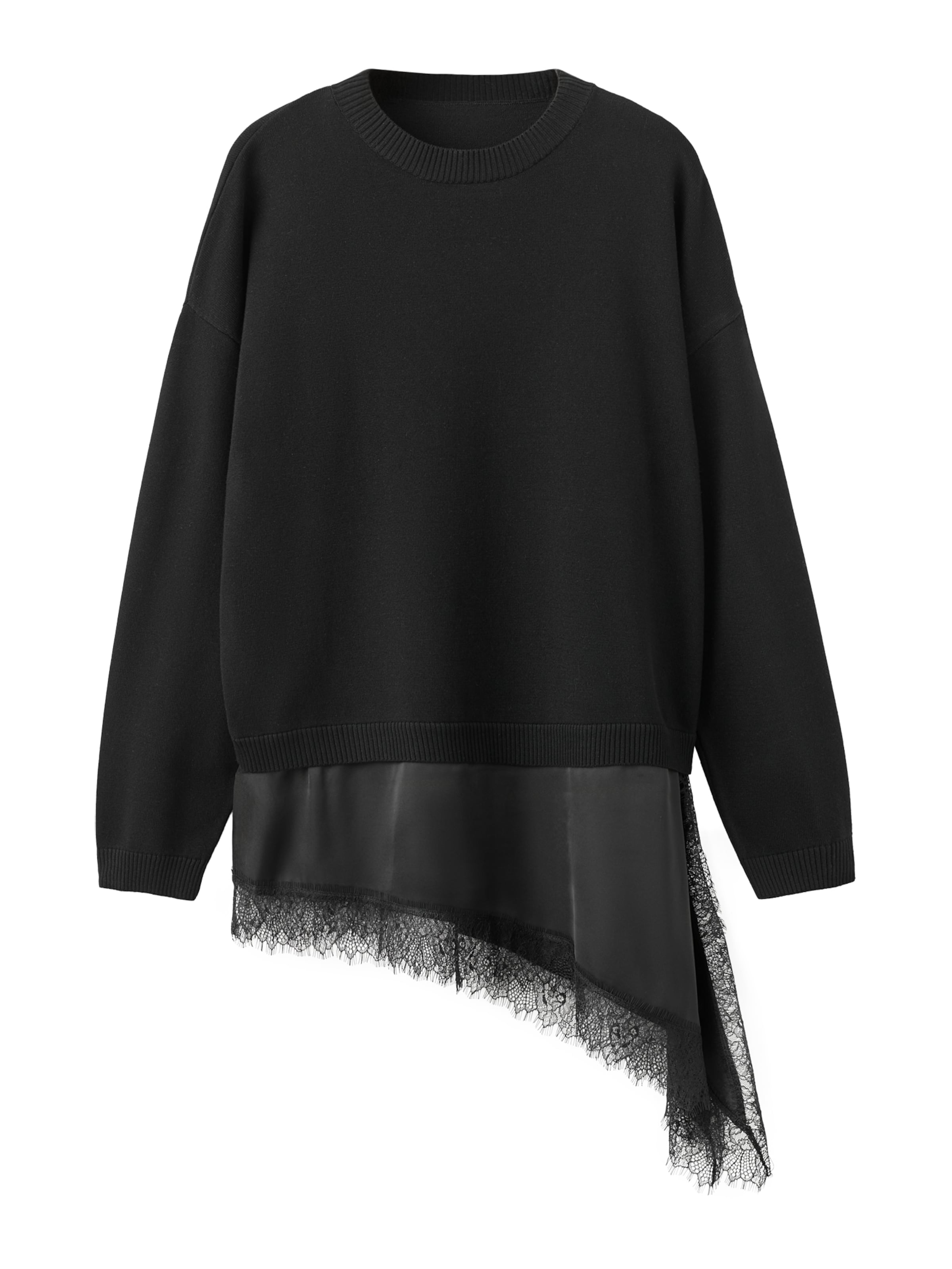 MANGO Sweatshirt 'Webby' in Black: front