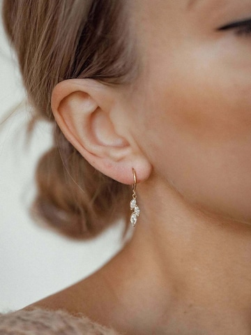Hey Happiness Earrings 'Cluster Huggie' in Gold