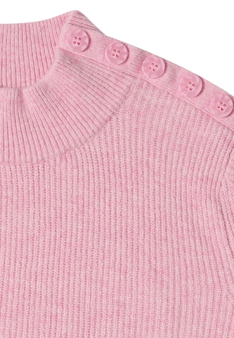 CECIL Pullover mit Struktur und Knopfdetail in Pink