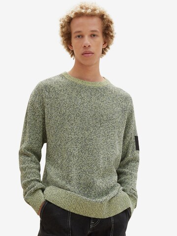 TOM TAILOR DENIM Sweater in Green