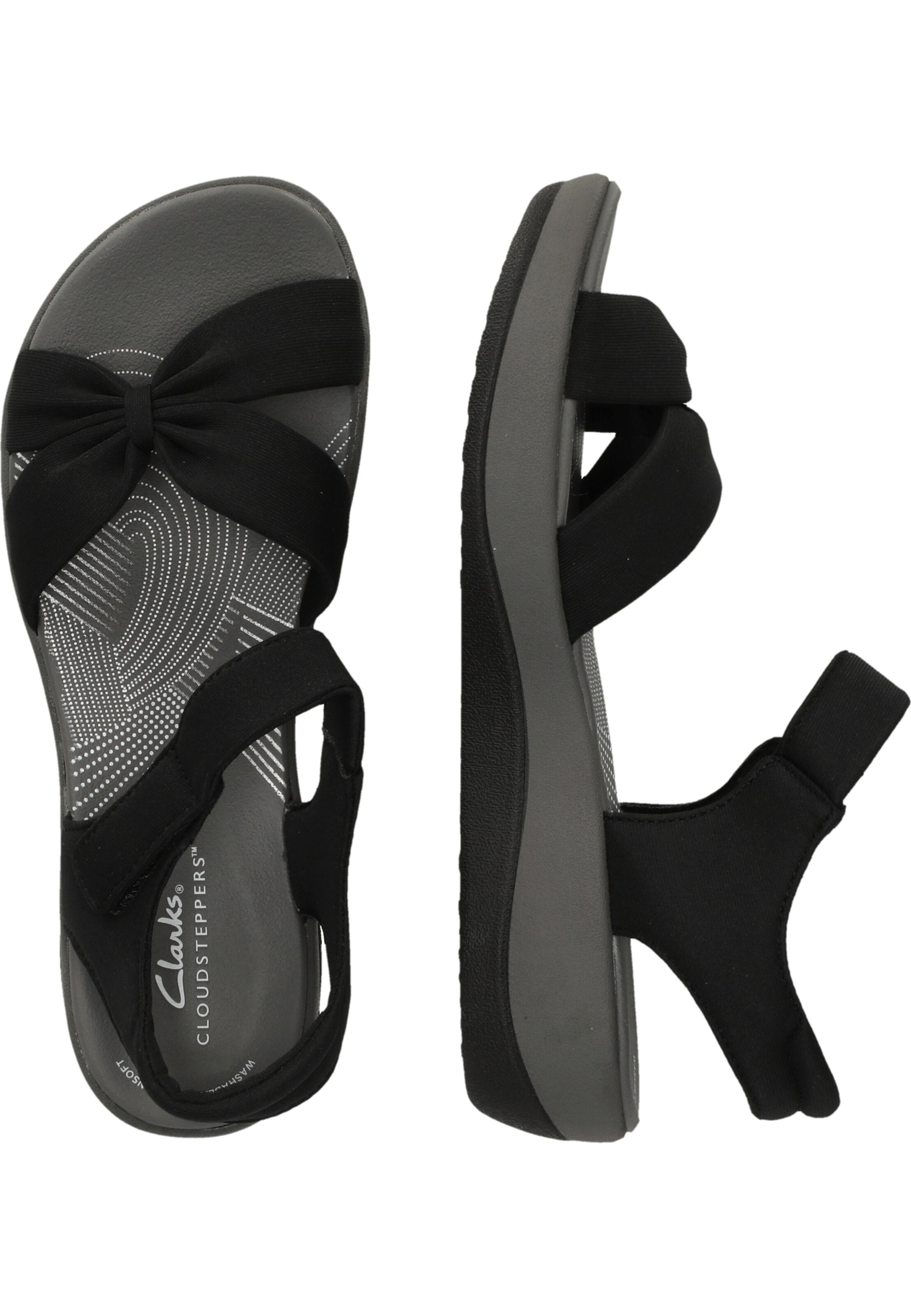 CLARKS Sandale 'Arla Shore' in Schwarz