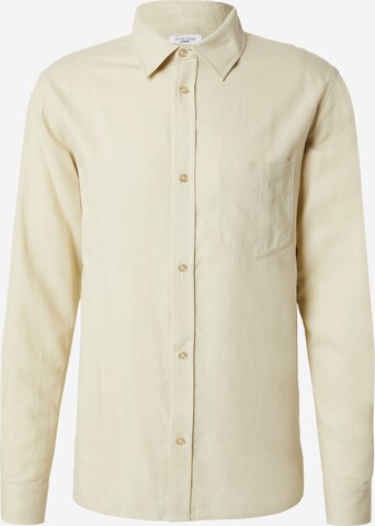 ABOUT YOU x Kevin Trapp Regular fit Button Up Shirt 'Mattis' in Beige: front