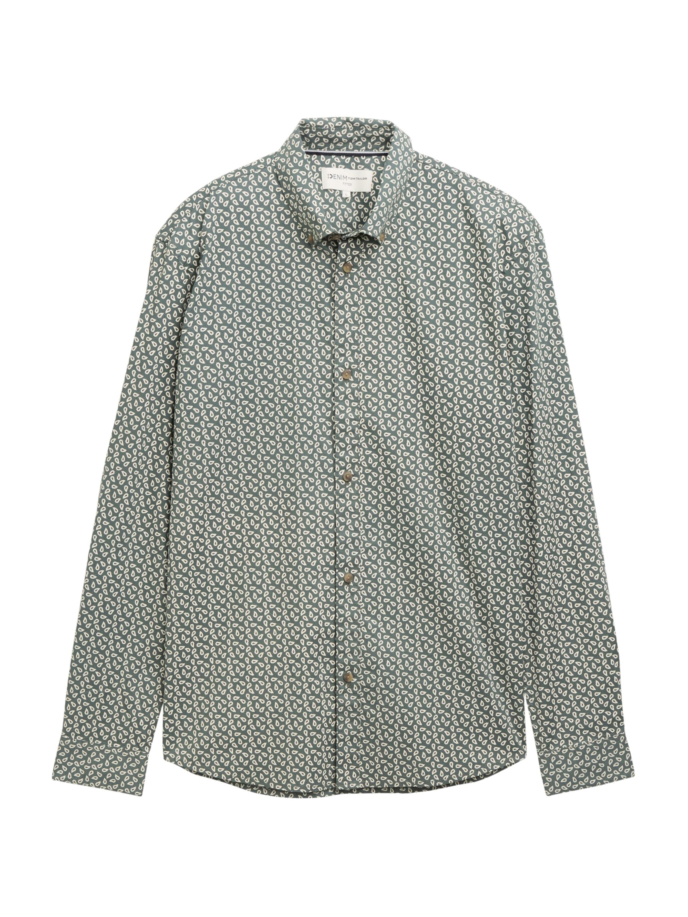 TOM TAILOR DENIM Hemd in Grün: Vorderseite