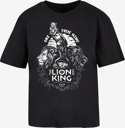 F4NT4STIC T-shirt oversize 'Disney König der Löwen One True King' en gris / noir / blanc, Vue avec produit