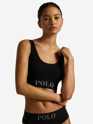 Bustier Soutien-gorge ' Ribbed Seamless ' Polo Ralph Lauren en noir