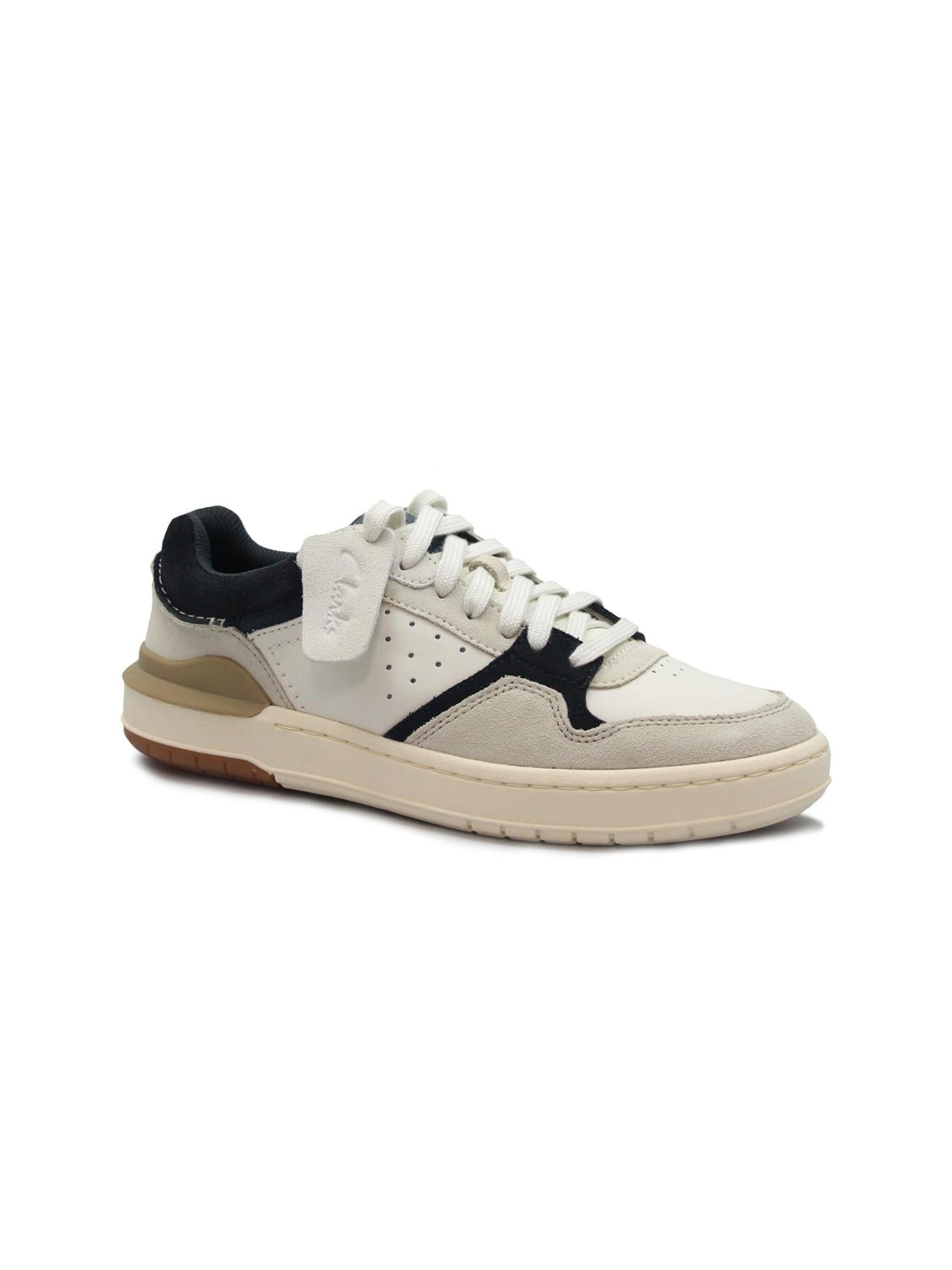Sneaker bassa 'CLARKS COURTLITE2 LO navy combi bianco blu scarpe uomo sneakers pelle lacci' in 41 CLARKS di colore bianco, Visualizzazione prodotti