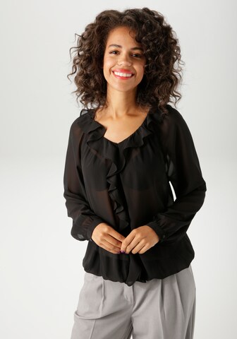 Aniston CASUAL Blouse in Black: front