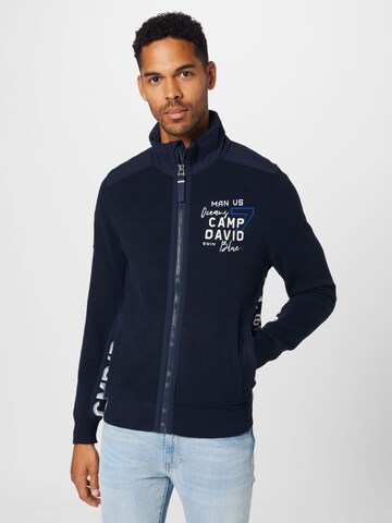 CAMP DAVID Strickjacke 'Ocean´s Seven II' in Blau: Vorderseite