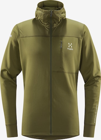 Haglöfs Athletic Zip-Up Hoodie in Green: front